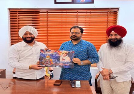MLA Kulwant Singh meeting residents from different areas of Mohali during a public meeting at his office.