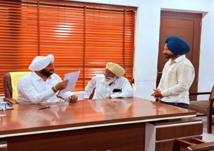 MLA Kulwant Singh meeting residents from different areas of Mohali during a public meeting at his office
