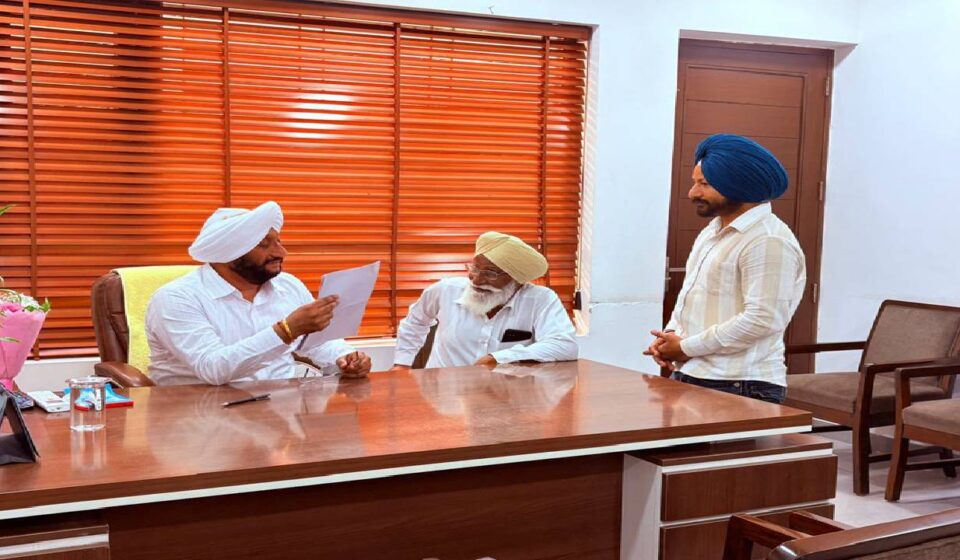 MLA Kulwant Singh meeting residents from different areas of Mohali during a public meeting at his office
