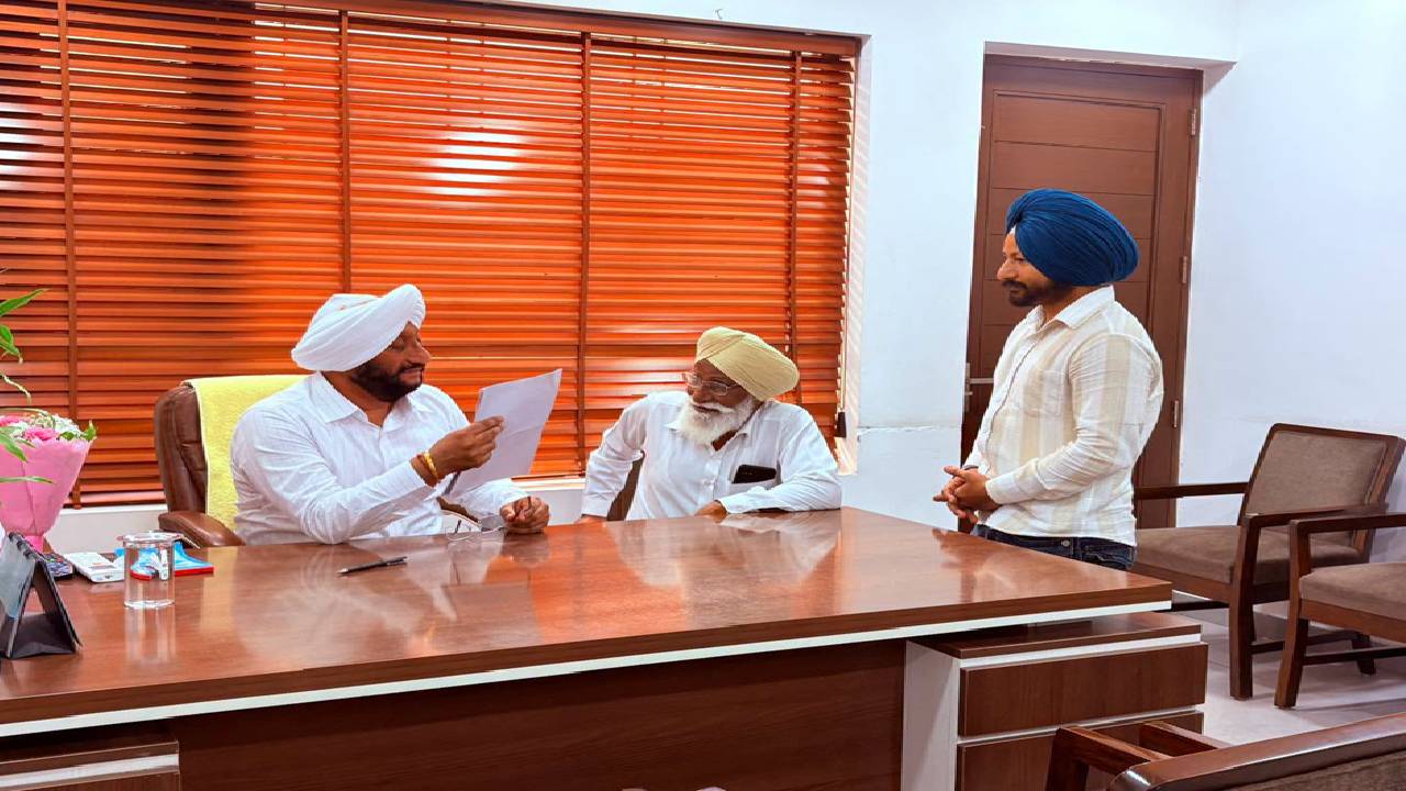 MLA Kulwant Singh meeting residents from different areas of Mohali during a public meeting at his office