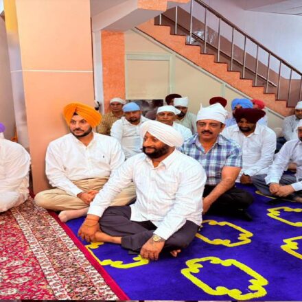 MLA Kulwant Singh attends the Antim Ardas of Sardar Sadhu Singh Ji in Phase 3B1 Mohali.