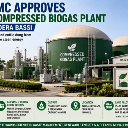 Proposed 300 TPD compressed biogas plant at Samgauli in Dera Bassi near Mohali.