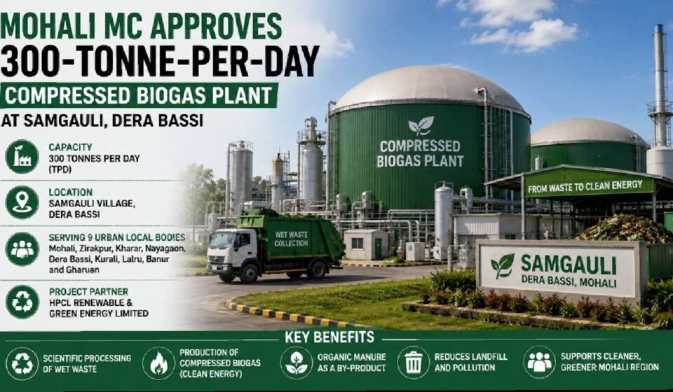 Proposed compressed biogas plant and waste processing facility at Samgauli near Mohali