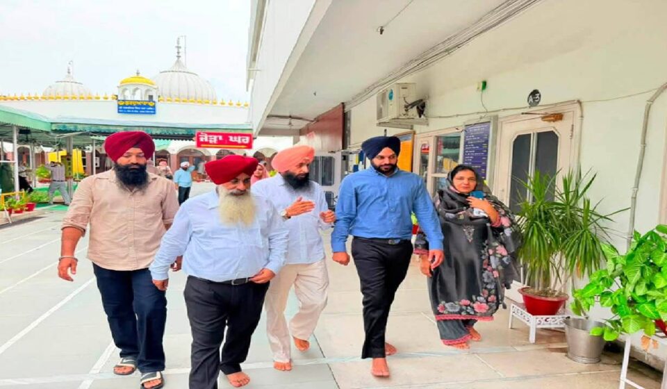 Mayor Sarabjeet Singh Samana attends the 50th birthday celebration of Kulwinderjit Kaur Ji at Gurdwara Sri Kalgidhar Singh Sabha, Phase 4, Mohali