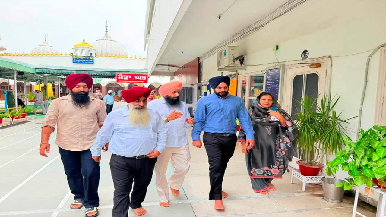 Mayor Sarabjeet Singh Samana attends the 50th birthday celebration of Kulwinderjit Kaur Ji at Gurdwara Sri Kalgidhar Singh Sabha, Phase 4, Mohali