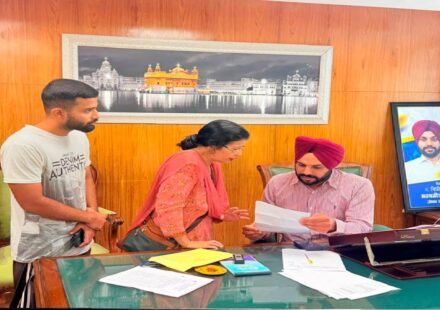Mayor Sarabjeet Singh Samana meets residents from different areas of Mohali at his office and listens to their local civic concerns.