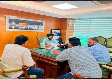 Mayor Sarabjeet Singh Samana meets residents from different areas of Mohali at his office to discuss their local civic problems
