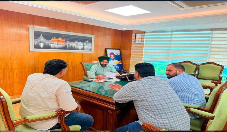 Mayor Sarabjeet Singh Samana meets residents from different areas of Mohali at his office to discuss their local civic problems