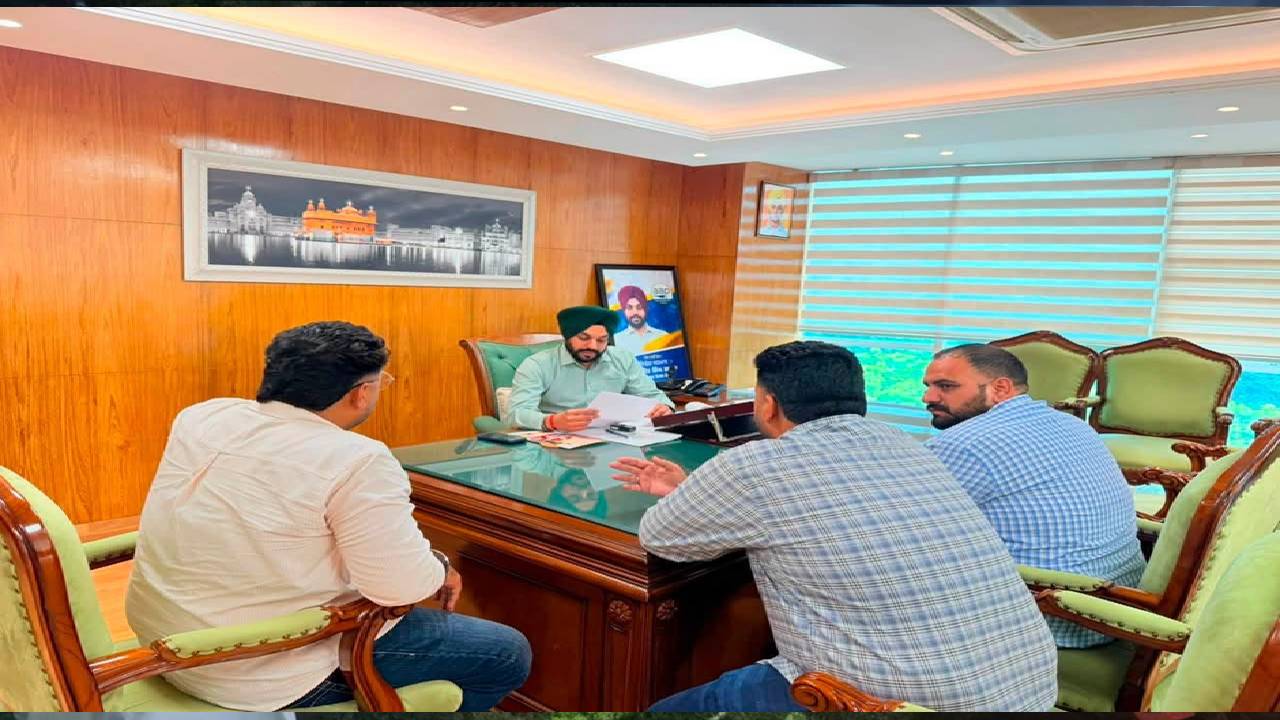 Mayor Sarabjeet Singh Samana meets residents from different areas of Mohali at his office to discuss their local civic problems