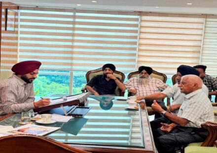 Mayor Sarabjeet Singh Samana meets residents from different areas of Mohali at his office and listens to their local civic concerns