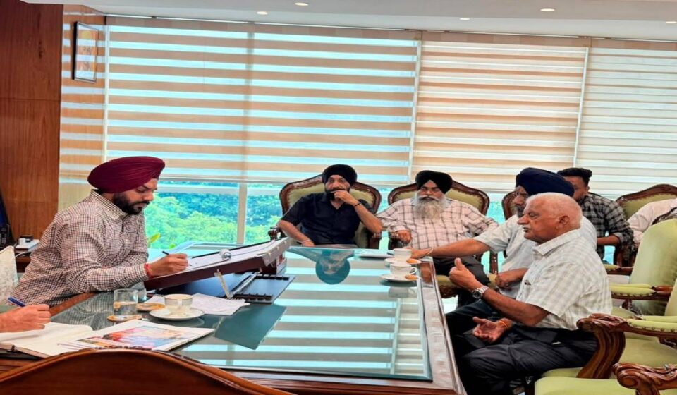 Mayor Sarabjeet Singh Samana meets residents from different areas of Mohali at his office and listens to their local civic concerns