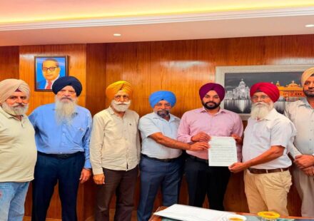 Mayor Sarabjeet Singh Samana meets residents from different parts of SAS Nagar Mohali at his office to hear civic concerns and public grievances.