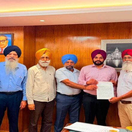 Mayor Sarabjeet Singh Samana meets residents from different parts of SAS Nagar Mohali at his office to hear civic concerns and public grievances.