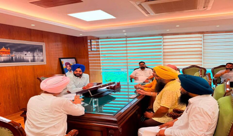 Mayor Sarabjeet Singh Samana meets residents from different parts of SAS Nagar Mohali at his office to hear civic concerns and public grievances