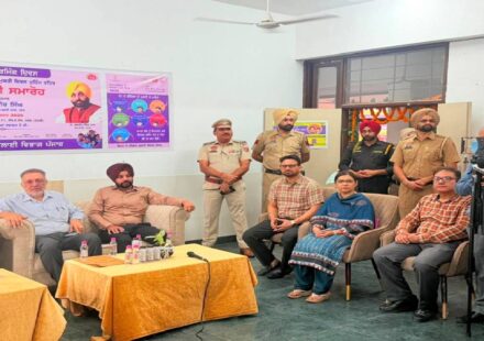Mayor Sarabjeet Singh Samana attends a National Deworming Day awareness camp with students and staff at School of Eminence Phase 11 Mohali.