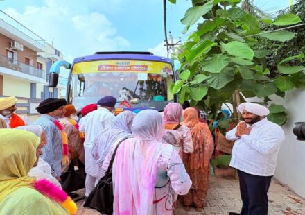 Senior pilgrims from Bari village in Mohali depart under the Chief Minister Tirath Yatra Scheme