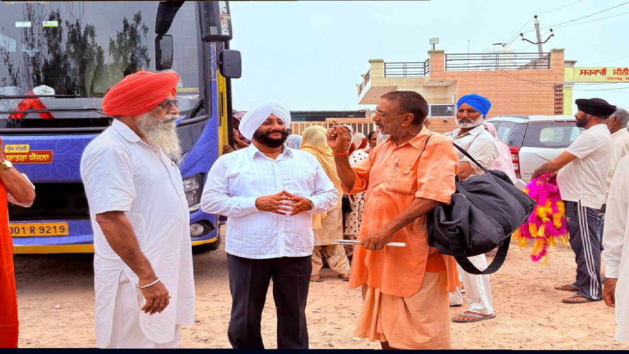 Senior pilgrims depart from Maujpur, Gobindgarh and Chachumajra villages in Mohali under the Chief Minister Tirath Yatra Scheme