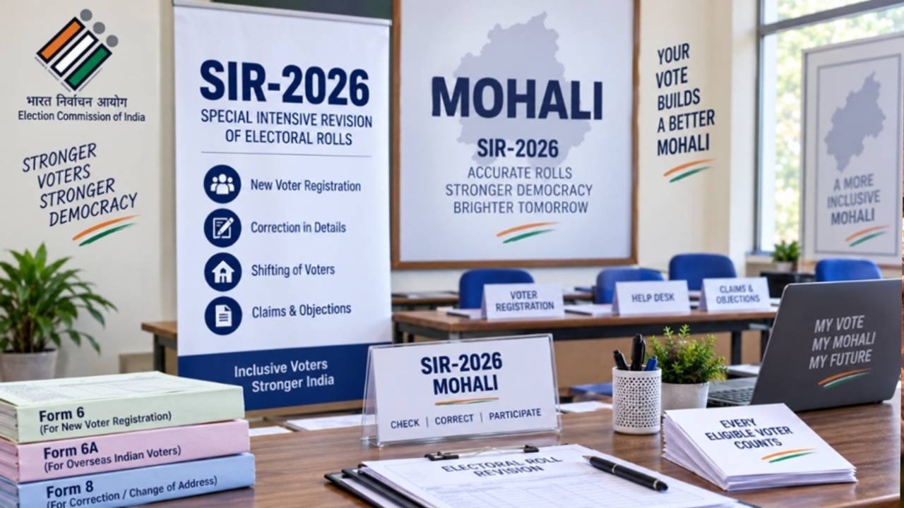 Roll Observer reviews SIR-2026 electoral roll revision progress in Mohali