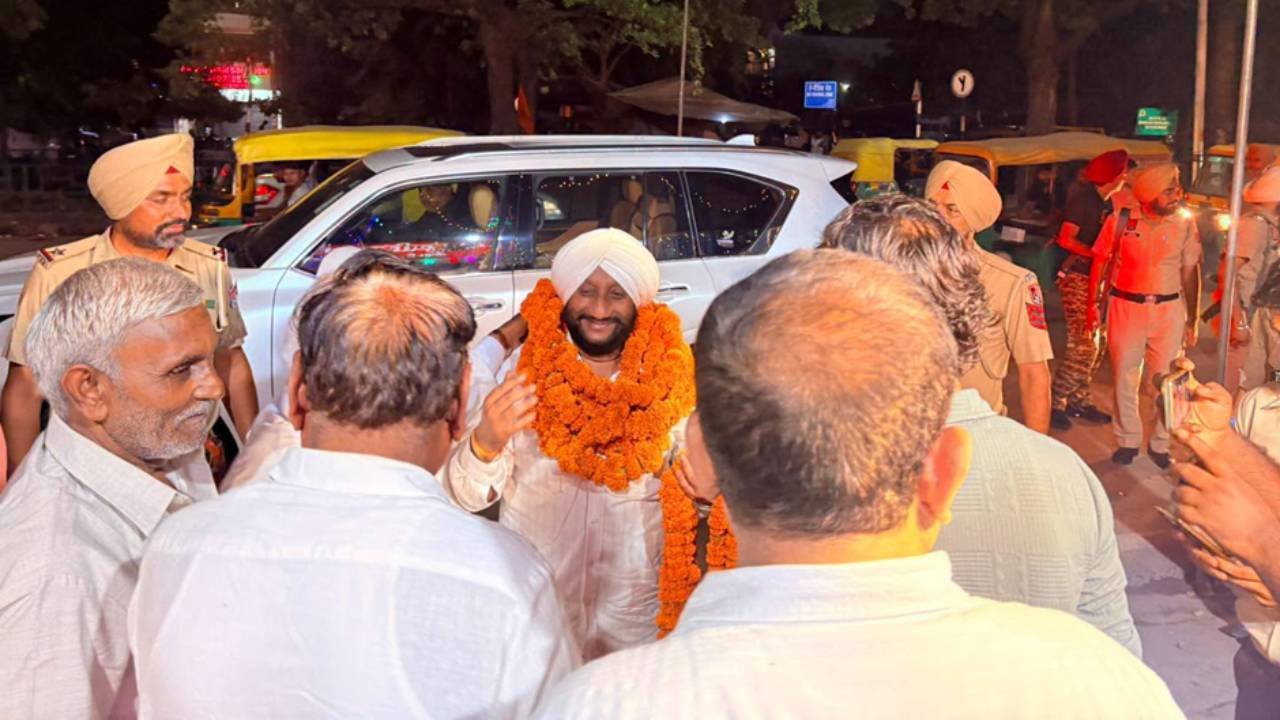 MLA Kulwant Singh attends Janmashtami Bhajan Sandhya at Shri Durga Mandir Phase 6 Mohali.