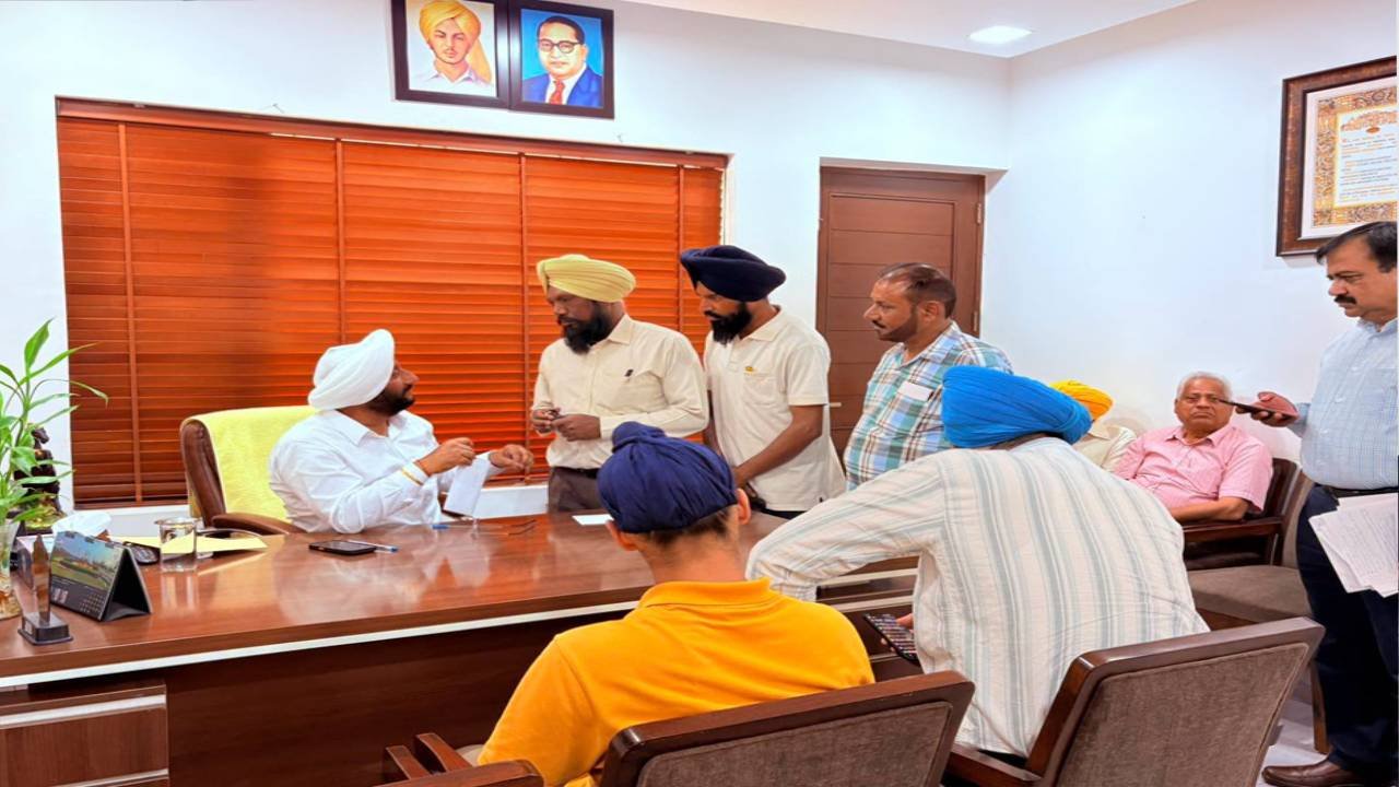 MLA Kulwant Singh meets residents from different areas of Mohali constituency and listens to their concerns at his office