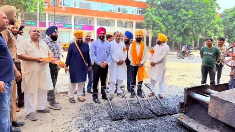 Premix Work Starts for Road Construction in Phase-9, Mohali