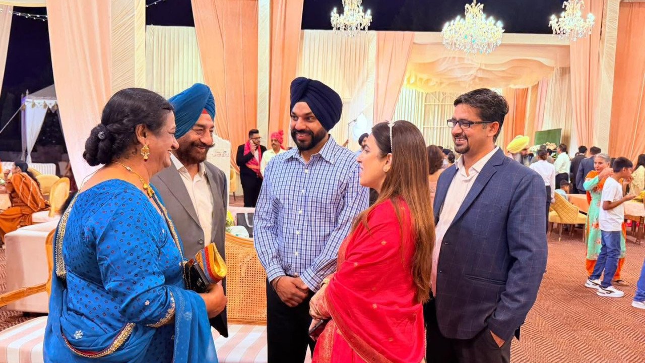 Mohali wedding party attended by Sarabjeet Singh Samana