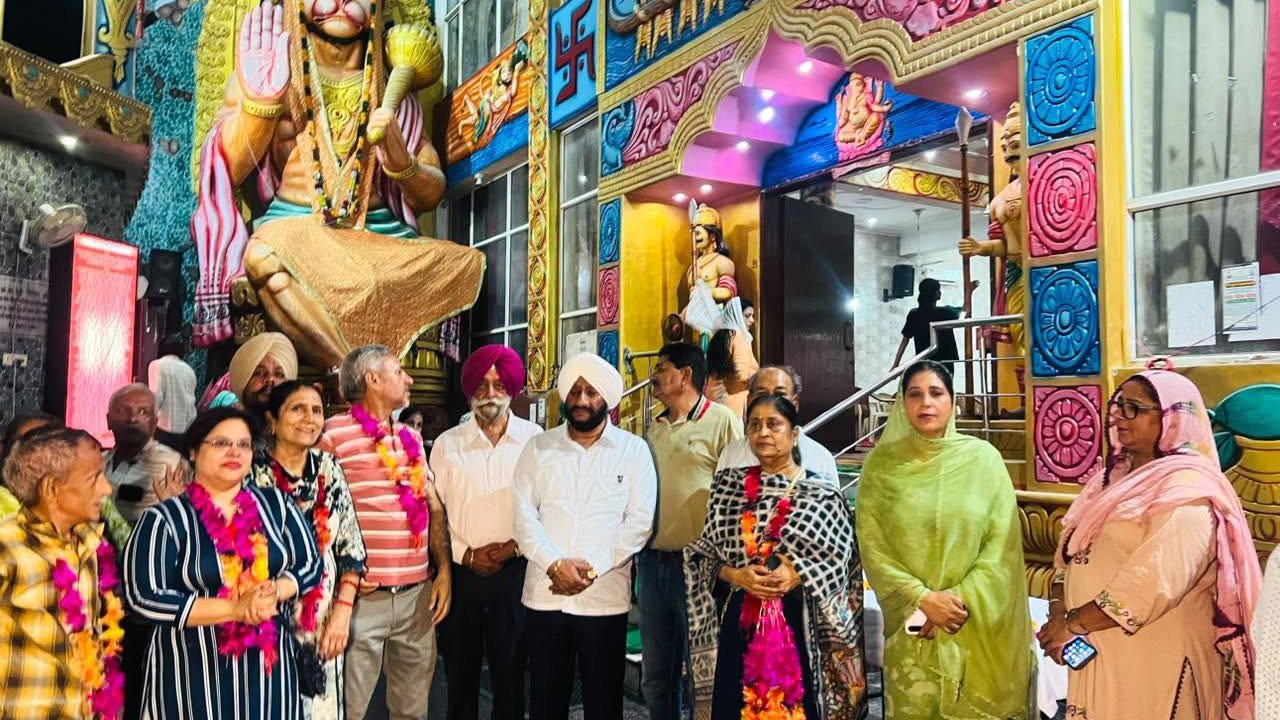 Sector 68 pilgrimage bus carrying elderly pilgrims from Mohali
