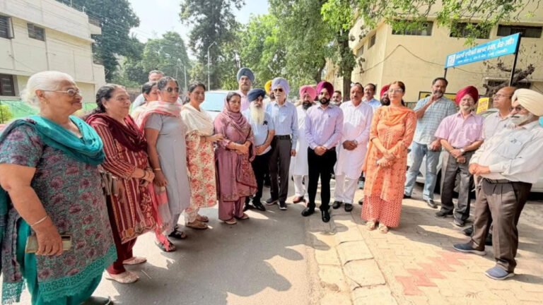 New sewerage pipeline work starts near Gurdwara Sacha Dhan Sahib in Phase 3B1